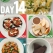 Pro detailní rozpis receptů a zobrazení přípravy klikněte na stránky [http://www.buzzfeed.com/christinebyrne/clean-eating-challenge-day-14#2bkvxjh www.buzzfeed.com v angličtině zde]