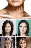 Budete potřebovat světlý a tmavý make-up. Na obrázku je jasně vidět na jaká místa nanést světlý make-up a kam tmavý.

Aby jsme shodily několik kilo, potřebujeme zdůraznit střední linii nosu a oblast pod očima - na horním líčku. Dále je důležité zesvětlit střed čela a tenkou linii na bradě. Výborný trik, který dodá tváři hloubku je i zdůraznění světlé plochy pod obočím, zkuste to, na mě to funguje.

Potom je důležité ztmavit oblast pod lícními kostmi, nad víčky a po horním obvodu tváře. Pár kilo nám ubere i použití tmavého make-upu na krk, tvář tak pěkně vystoupí. Pokud se se líčíte do večerních šatů, nebo sportovně do tílka, zdůrazněte světlým make-upem i klíční kosti.

Přechody mezi tmavým a světlým make-upem udělejte plynulé, případně ještě na závěr jemně přepudrujte. Nebo se zkuste obrátit na šikovnou vizážistku, která vám poradí. Vyberte si ale nějakou, co sama nevypadá jako velikonoční vajíčko : )  Já mám raději spíš přirozené, nenápadné líčení do hněda.

Na závěr samozřejmě použijte řasenku, případně liku a stíny, které vám zvětší oči a lesk na rty, který já osobně mám raději než rtěnku.

Ještě mít umyté a vyfoukané vlasy, a uvidíte, že vám každý bude říkat, že vám to sluší, že jste určitě musely zhubnout : )

Kombinace upravené vlasy a tvář je jistota, u mě funguje vždycky : )