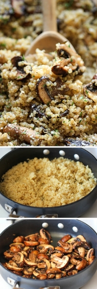 Recept na quinou s houbami